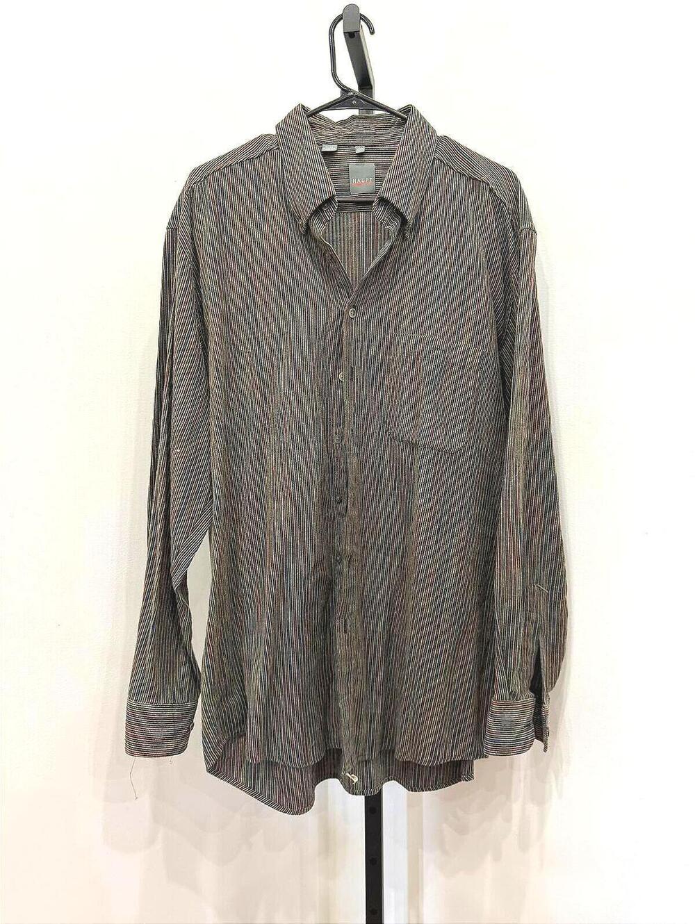Haupt Men's Striped Long Sleeve Button-Up Shirt XL